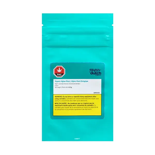 Image for Organic Afghan Black Hash, cannabis all products by Highly Dutch Organic