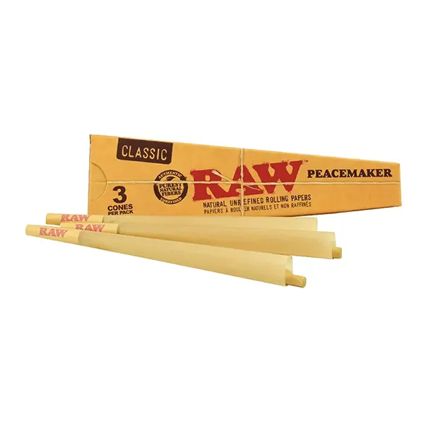 Classic Pre-Rolled Peacemaker Cones (Rolling Papers, Cones) by Raw