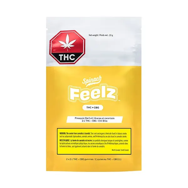 THC+CBG Pineapple Starfruit Gummies (Gummies) by Spinach Feelz