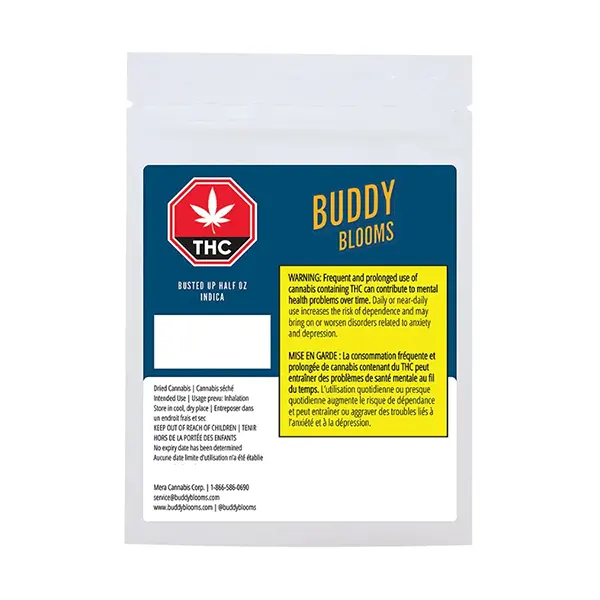 Product image for Busted Up Half oz Indica Milled Flower, Cannabis Flower by Buddy Blooms