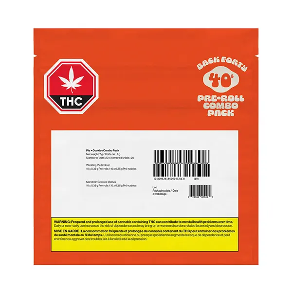 Pie and Cookies Combo Pack (Pre-Rolls) by Back Forty