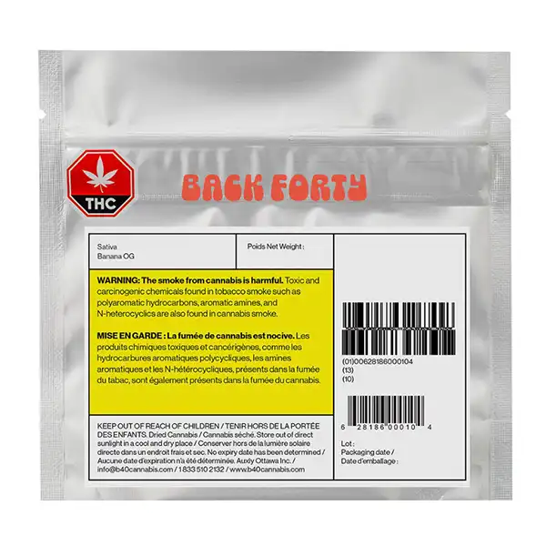 Image for Banana OG, cannabis dried flower by Back Forty