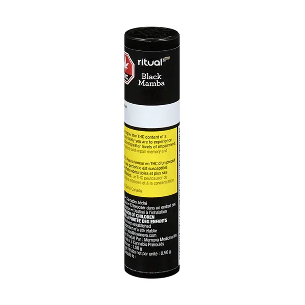 Image for Black Mamba Pre-Roll, cannabis all products by Ritual Green