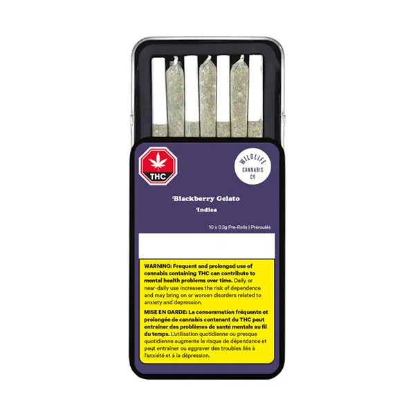 Image for Blackberry Gelato, cannabis pre-rolls by Wildlife Cannabis Co.