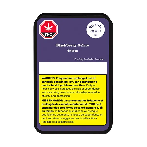 Image for Blackberry Gelato, cannabis pre-rolls by Wildlife Cannabis Co.