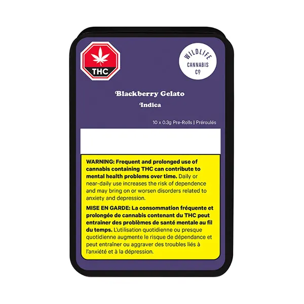Image for Blackberry Gelato Pre-Rolls, cannabis all products by Wildlife Cannabis