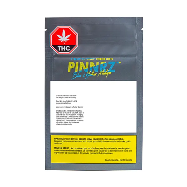 Image for Blue & Yellow Mixtape Pre-Roll, cannabis pre-rolls by PINNRZ