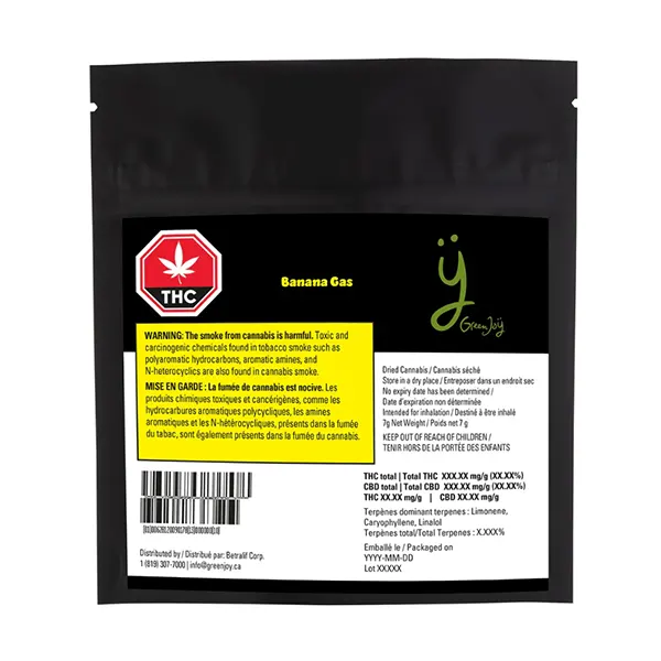 Image for Banana Gas, cannabis all products by Green Joy