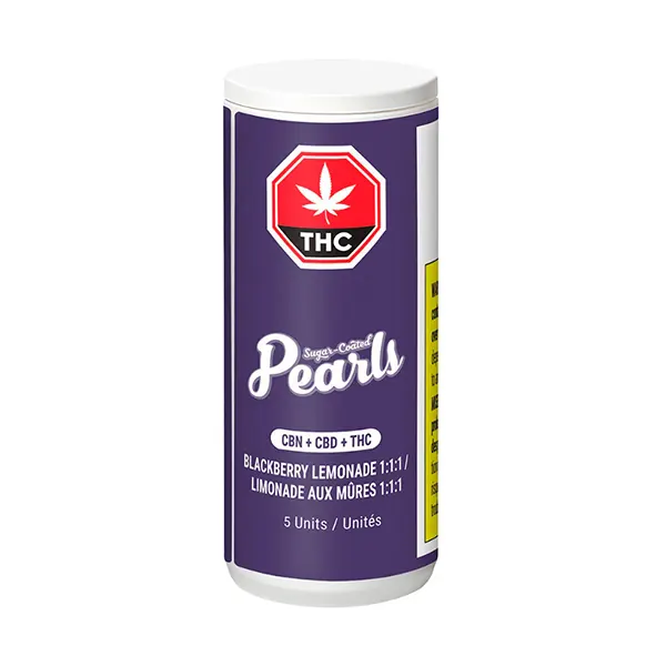 Image for Blackberry Lemonade 1:1:1 CBN/CBD/THC, cannabis gummies by Pearls by Grön