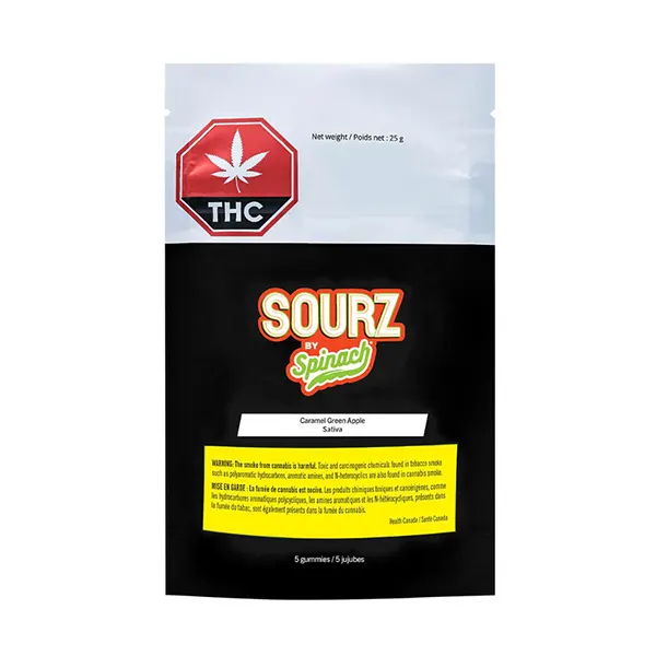 Image for Caramel Green Apple, cannabis gummies by SOURZ by Spinach