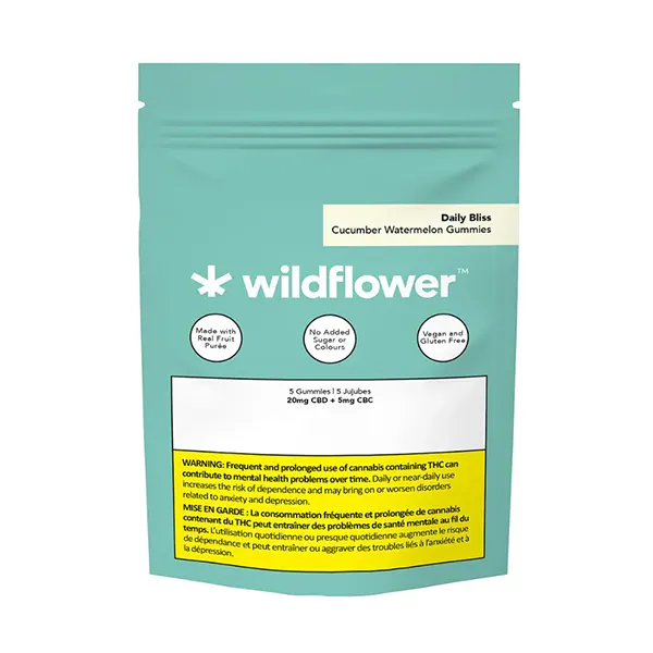 Image for Daily Bliss Cucumber Watermelon CBD+CBC Gummies, cannabis all products by Wildflower