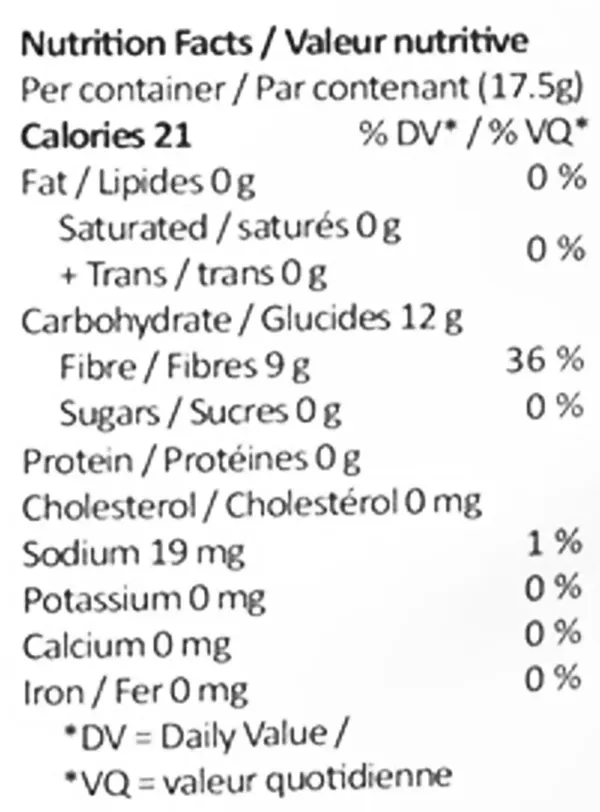 Daily Bliss Cucumber Watermelon CBD+CBC Gummies (Gummies) Nutrition Table