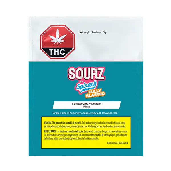 Image for Fully Blasted Blue Raspberry Watermelon Gummy, cannabis all products by SOURZ by Spinach
