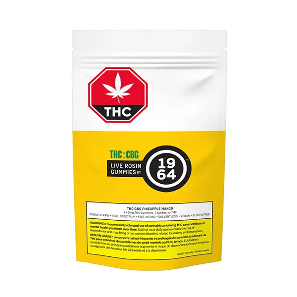 Image for Pineapple Mango THC:CBG Gummies, cannabis gummies by 1964
