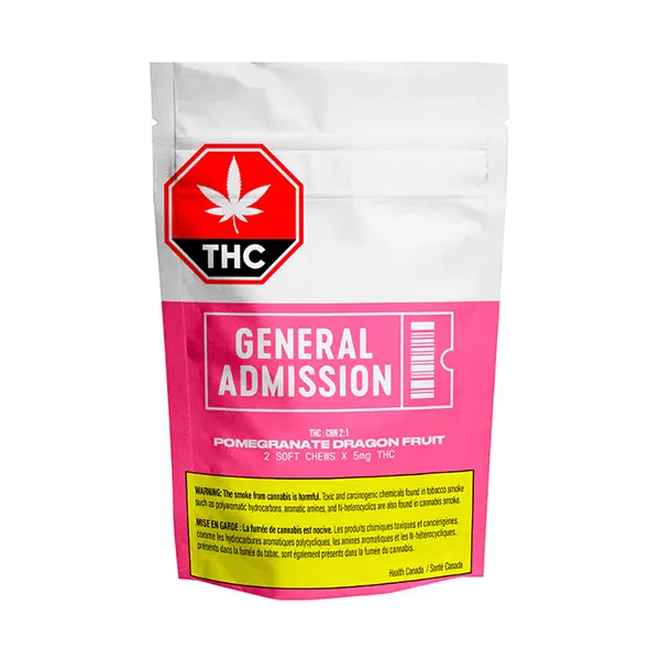 Image for Pomegranate Dragon Fruit THC & CBN Gummy 2:1, cannabis gummies by General Admission