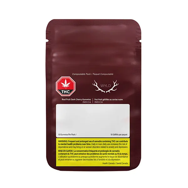 Image for Real Fruit Dark Cherry Gummies 5:1 CBN:THC, cannabis all products by WYLD