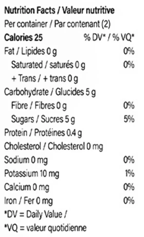 Real Fruit Marionberry Gummies (Gummies) Nutrition Table