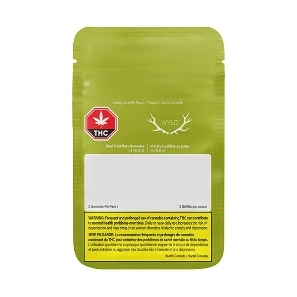 Image for Real Fruit Pear Gummies 1:1 THC:CBG, cannabis all products by WYLD