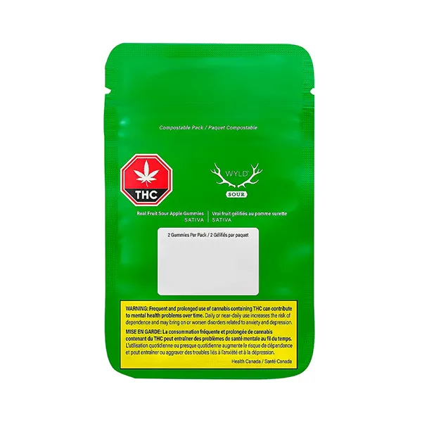 Image for Real Fruit Sour Apple Gummies, cannabis all products by WYLD