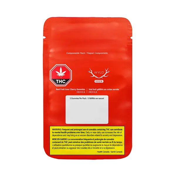 Image for Real Fruit Sour Cherry Gummies, cannabis all products by WYLD