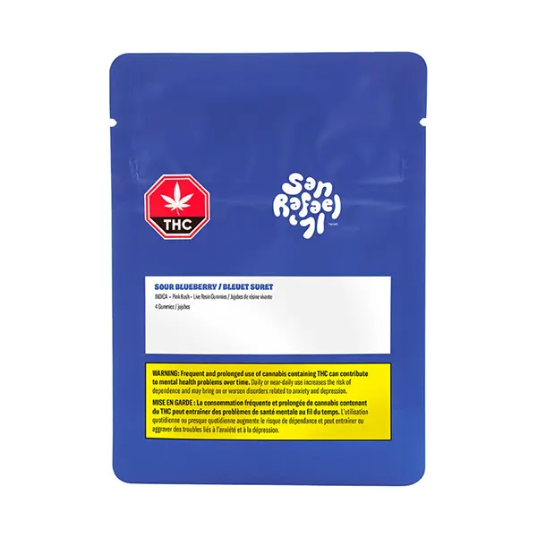Image for Sour Blueberry Live Resin Gummies, cannabis all products by San Rafael '71