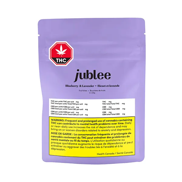 Image for Blueberry & Lavender Fruit Bites CBN, cannabis all products by Jublee