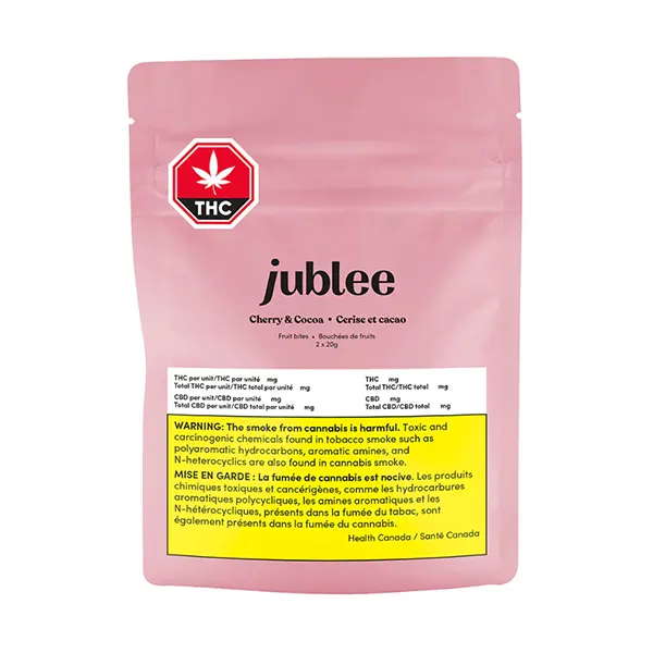Image for Cherry & Cocoa fruit bites THC:CBD, cannabis all products by Jublee
