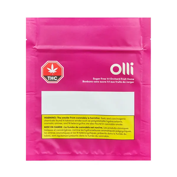 Image for Sugar Free 1:1 Orchard Fruit Gems, cannabis hard candy by Olli Brands
