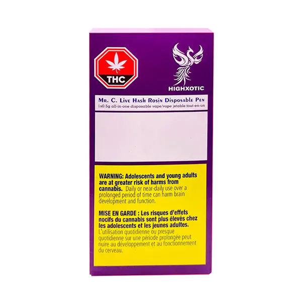 Image for Mr. C. Live Hash Rosin All-in-One Disposable Pen, cannabis all products by HighXotic