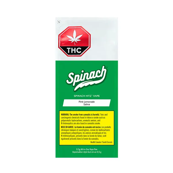 Spinach HITZ - Pink Lemonade All-in-One Vape (Disposable Vapes) by Spinach