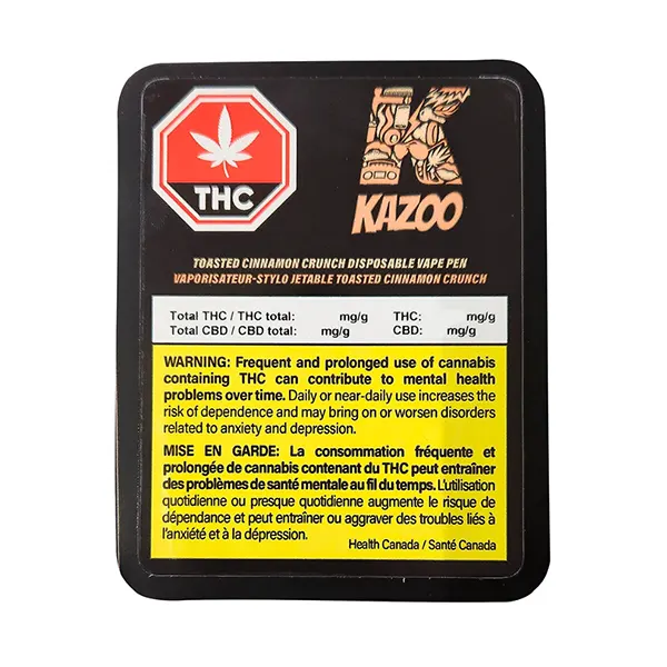 Image for Toasted Cinnamon Crunch Disposable, cannabis popular in disposable vapes by Kazoo