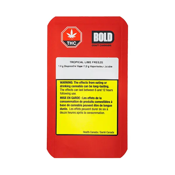 Image for Tropical Lime Freeze AIO Disposable, cannabis all products by BOLD