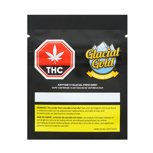 Anytime 1:1 Glacial Fresh Mint 510 Thread Cartridge (510 Cartridges) by Glacial Gold