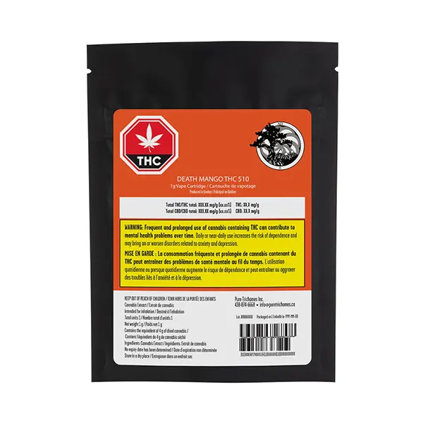Image for Death Mango THC 510 Thread Cartridge, cannabis all products by Pure Trichomes