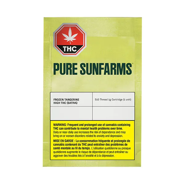 Image for Frozen Tangerine High THC 510 Thread Cartridge, cannabis 510 cartridges by Pure Sunfarms