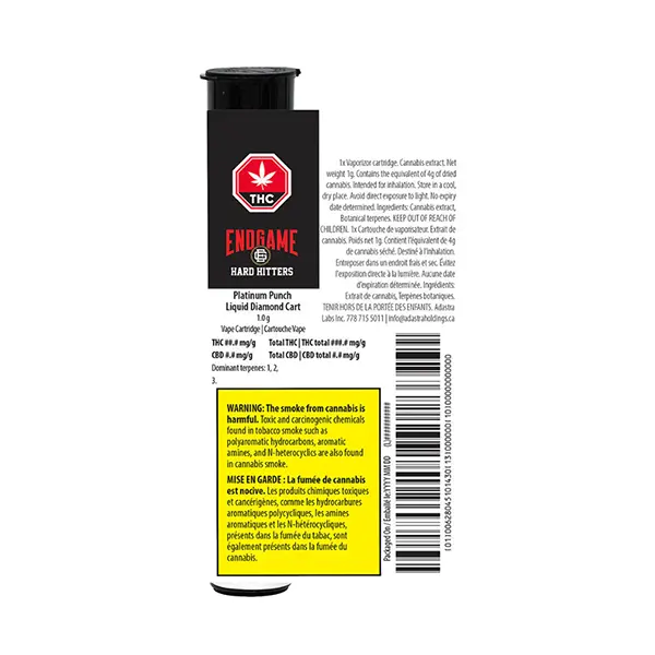Image for Hard Hitters Platinum Punch Liquid Diamond 510 Thread, cannabis all products by Endgame
