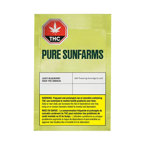 Juicy Blueberry High THC 510 Thread Cartridge (510 Cartridges) by Pure Sunfarms