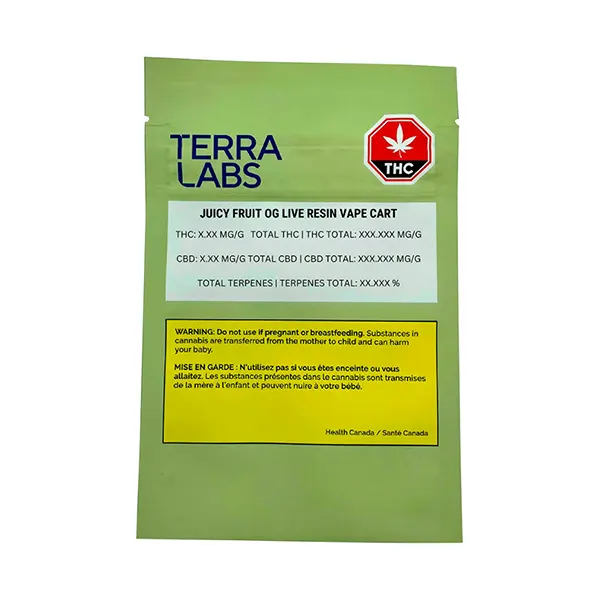 Juicy Fruit OG Pure Live Resin 510 Thread Cartridge (510 Cartridges) by Terra Labs