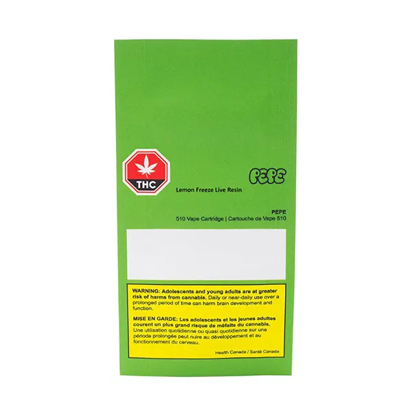 Lemon Freeze Live Resin 510 Thread Cartridge (510 Cartridges) by PEPE