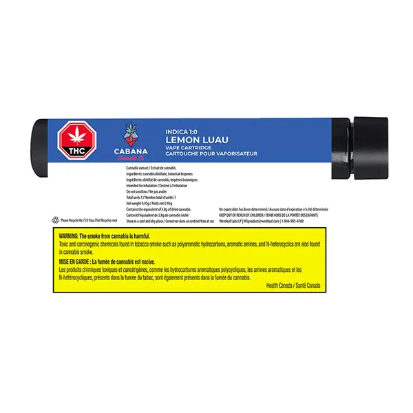 Image for Lemon Luau 510 Thread Cartridge, cannabis all products by Cabana Cannabis Co.
