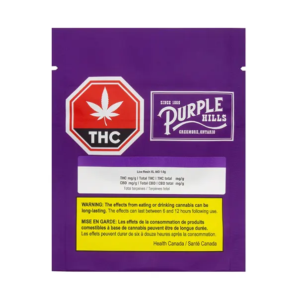 Live Resin - Frozen Bananas XL AIO 510 Thread Cartridge (510 Cartridges) by Purple Hills