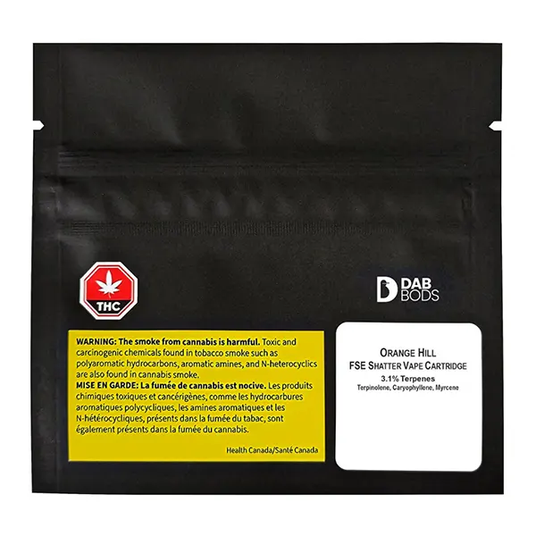 Orange Hill FSE Shatter 510 Thread Cartridge (510 Cartridges) by Dab Bods
