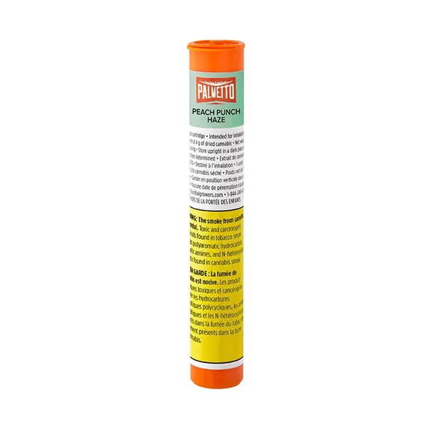 Image for Peach Punch Haze Distillate 510 Thread Cartridge, cannabis all products by Palmetto