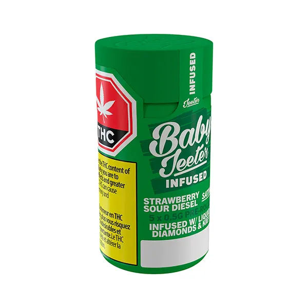 Image for Baby Jeeter Infused Strawberry Sour Diesel Pre-Roll, cannabis all products by Jeeter