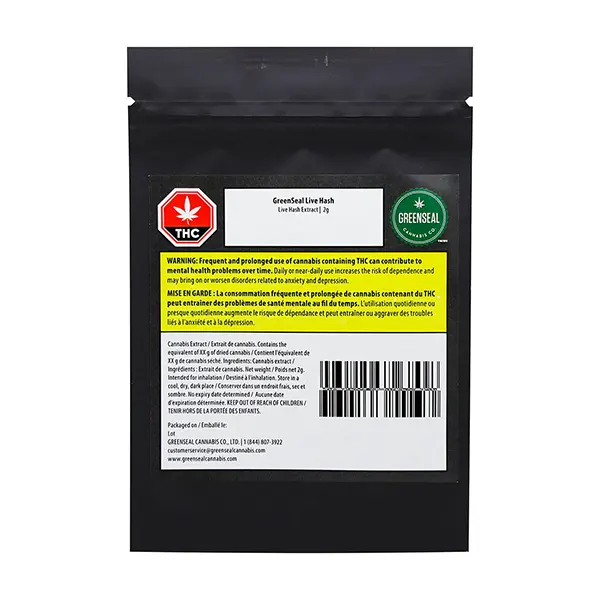 Image for Live Hash, cannabis all products by GreenSeal