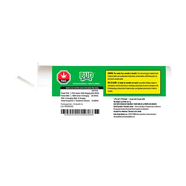 Image for Bud's Ice Water Hash Infused Pre-Roll, cannabis pre-rolls by Bud Lafleur