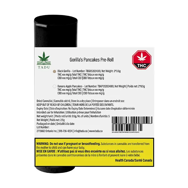 Image for Gorilla's Pancakes Pre-Roll, cannabis all products by TADU