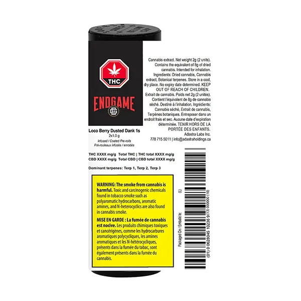 Loco Berry Dusted Dank 1s Infused Pre-Roll (Pre-Rolls) by Endgame