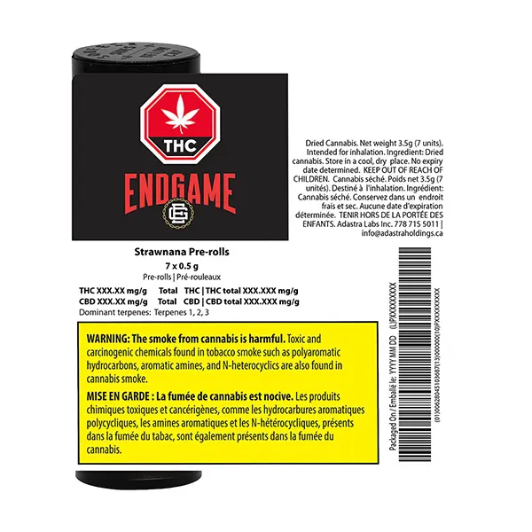 Image for Strawnana Pre-roll, cannabis pre-rolls by Endgame
