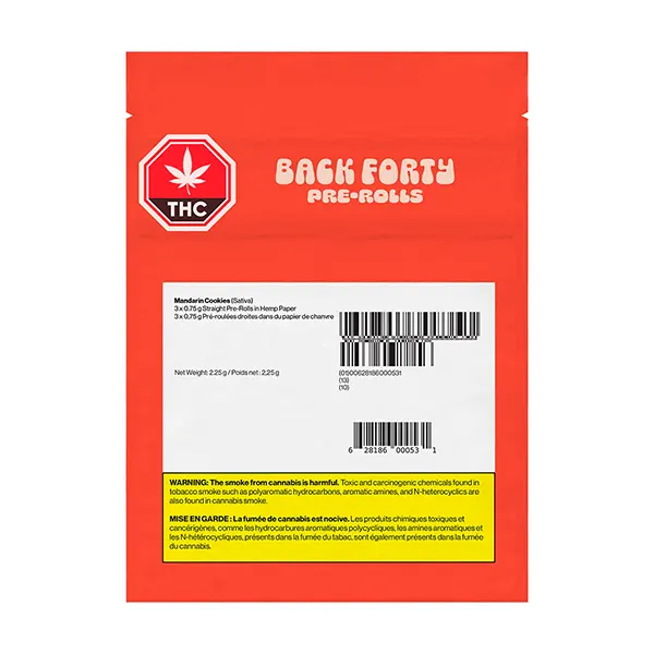 Image for Mandarin Cookies Pre-Roll, cannabis pre-rolls by Back Forty